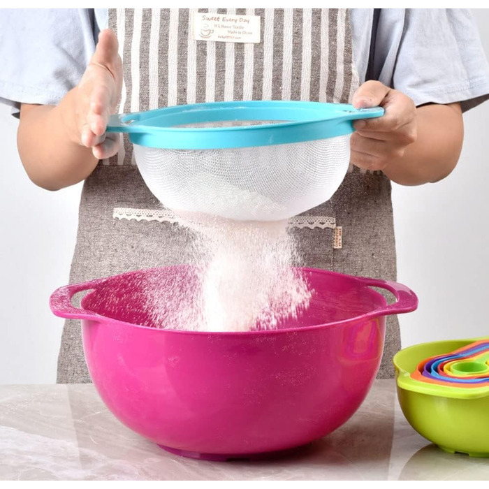 Sieb Salad Rainbow Bowl Cooking Kitchen Utensils Measuring Cup Measuring Spoon Measuring Bowl Baking 10 Piece/Set Kitchen Utensils