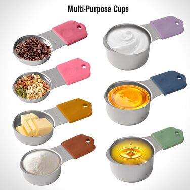 Measuring cup and spoon (colorful)