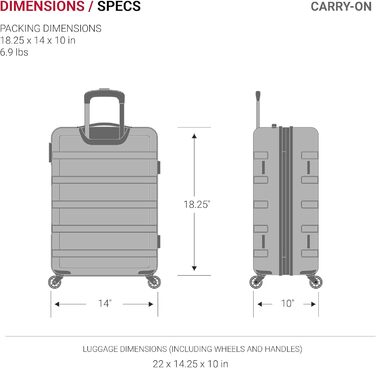 Валіза SwissGear 7366 Hardside з розширенням та спін-колесами (Carry-On 19 дюймів, рожевий)