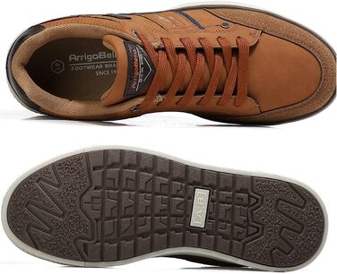 ARRIGO BELLO Кросівки чоловічі для активного відпочинку, спорту та прогулянок. Розміри 41-46 (44 EU), колір: коричневий (C1)