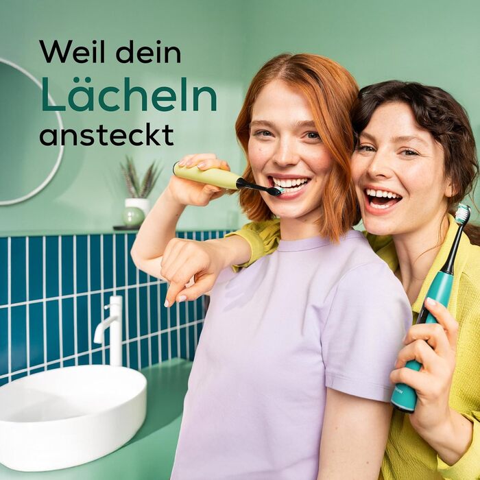 Електрична зубна щітка Beurer SC 50 з 5 режимами чищення та датчиком тиску, 80 000 коливань, дисплей, 2 насадки (Ocean Breeze)