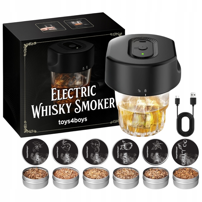 Електричний набір для копчення віскі Whisky Smoker — ідеальний подарунок для чоловіка
