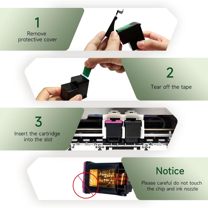 Комплект картриджів 302XL для принтерів HP OfficeJet 3830, 3831, 5220, 5230, DeskJet 3630, Envy 4520 (чорний та кольоровий)