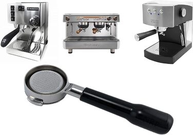 Bottomless Portafilter 58mm for E61, with Stainless Steel Replacement Filter Basket and ABS Handle