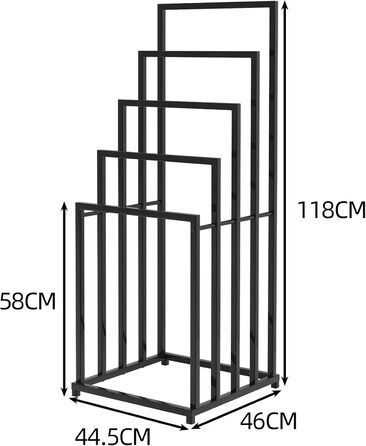 Сумка-організатор для рушників JURMERRY - підставка для рушників на 5 ярусів, чорна, аксесуари для ванної кімнати