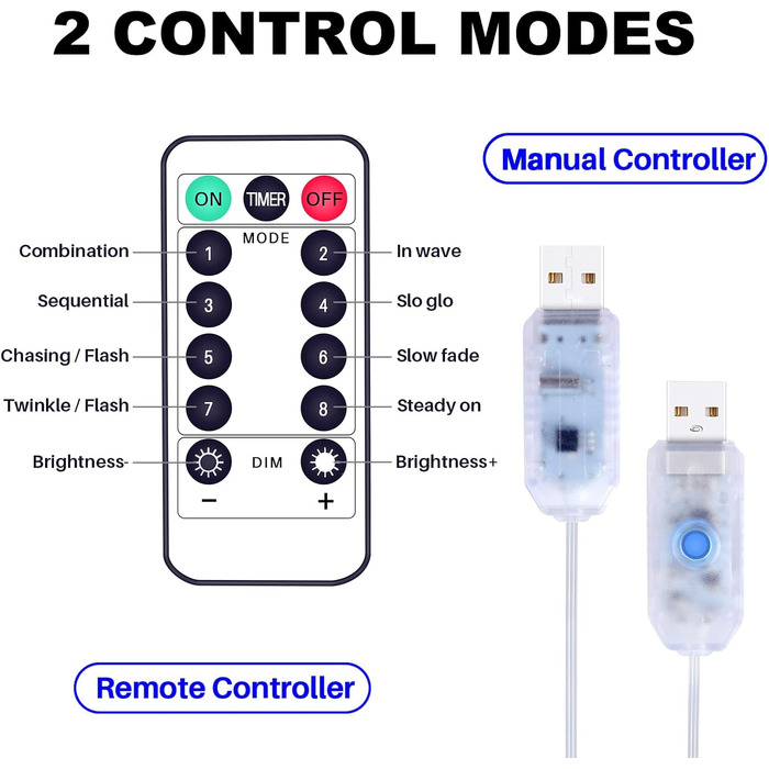 Лямпас світлодіодний Yizhet 3x3м, 300 LED, тепле біле світло, IP65, 8 режимів, для декору вечірки, свята, Нового року, тераси (блакитний)