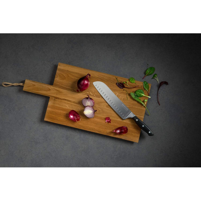 Набір ножів Nirosta Trinity (6 шт) з нержавіючої сталі, професійна якість, для овочів, фруктів та іншого, ручне заточування, важка ручка з захистом пальців