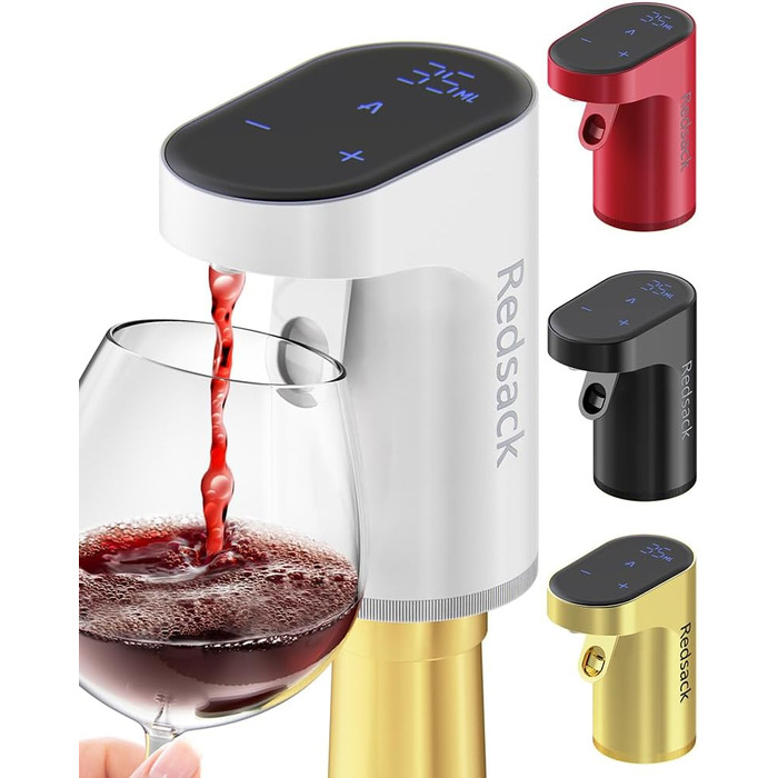 Electric Wine Decanter, Aerator, Dispenser, Pourer, Whisky Liqueur Pump, Funny, Unique, Birthday Gift, Men, Women, Mom, Dad, Boss, Brother, Husband (White)
