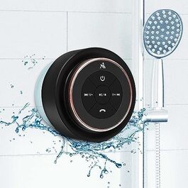 Водонепроникна Bluetooth колонка для душу Xleader з присоскою, портативна музична міні-колонка для ванної кімнати, подарунок для дівчат, хлопців, жінок і чоловіків, колір рожеве золото