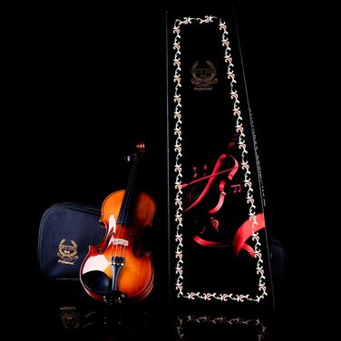 Скрипка 1/2 Rhythm для початківців (набір) з жорстким кейсом, коліумом, підставкою для плеча, смичком та запасними струнами