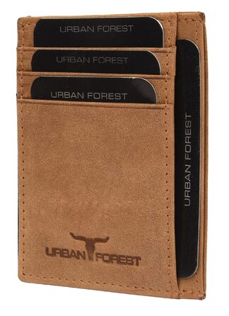 Картхолдер Urban Forest Chris Hunter Cognac для чоловіків - мінімалістичний шкіряний гаманець