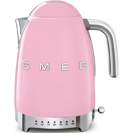 Smeg KLF04PKEU Kettle, 2400W, Metal, 1.7 liters, Pastel Pink Rose