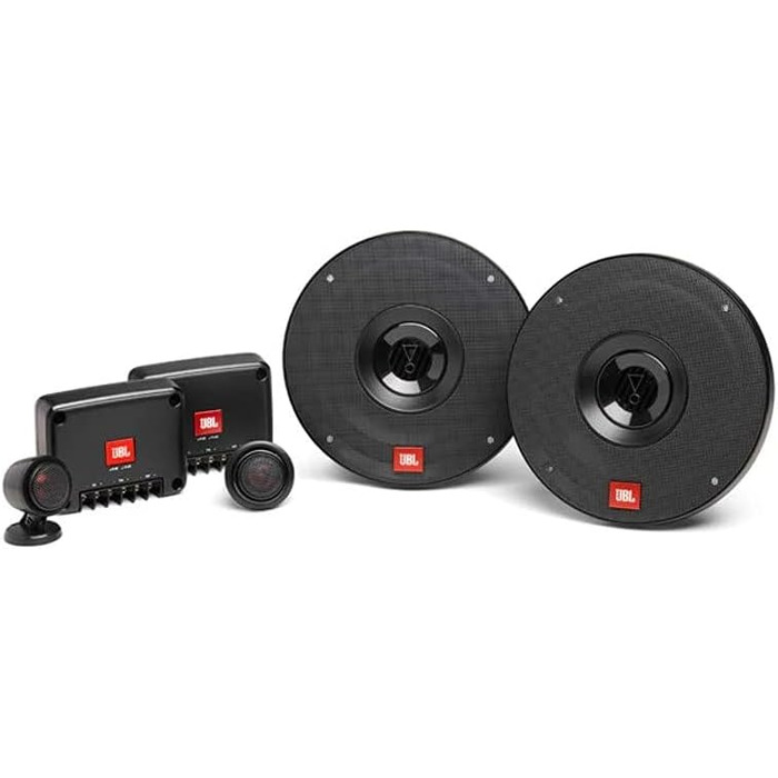 Автомобільна акустика JBL Club 602CTP, 2-смугові компонентні динаміки 210 Вт, 16 см, з твітерами і кросоверами, чорний