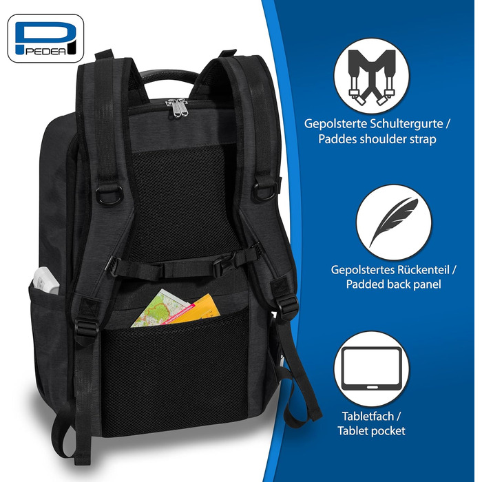 Плечовий рюкзак Pedea Noble для чоловіків та жінок, антрацитовий колір