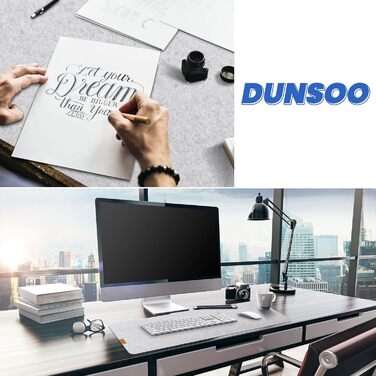 Підкладка для столу з фетру | 100x40 см | Нековзна килимок для миші | Великий фетровий килимок для офісу та дому | Захист столу (світло-сірий)