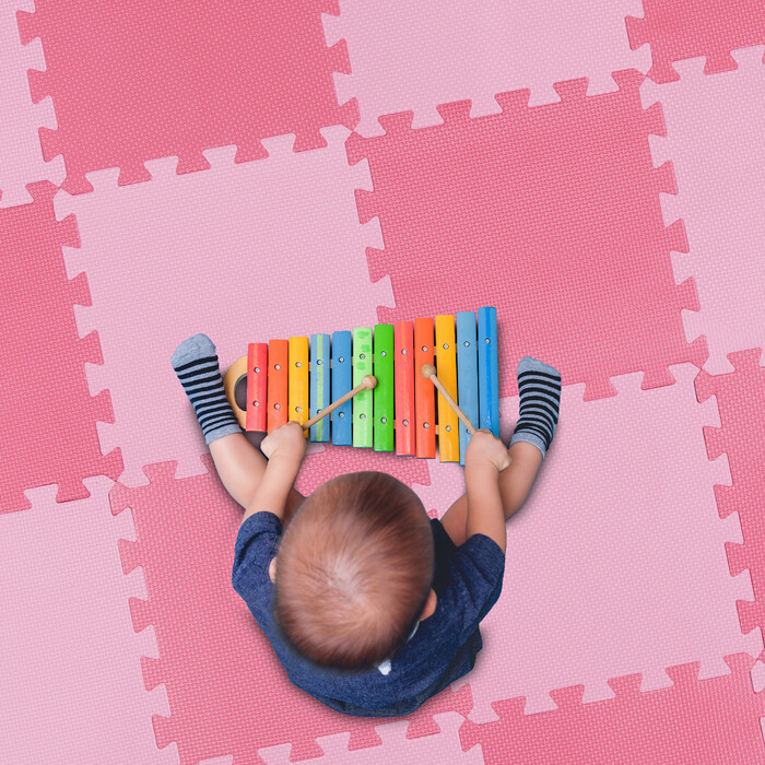 Relaxdays 25-Piece Puzzle Mat with Border