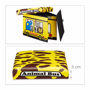 Relaxdays Foldable Toy Box with Storage Space