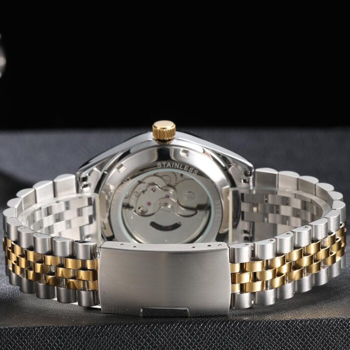 Елегантні механічні годинники з арабськими цифрами, автоматичним заводом, датою, 38 мм, чоловічі (срібні)