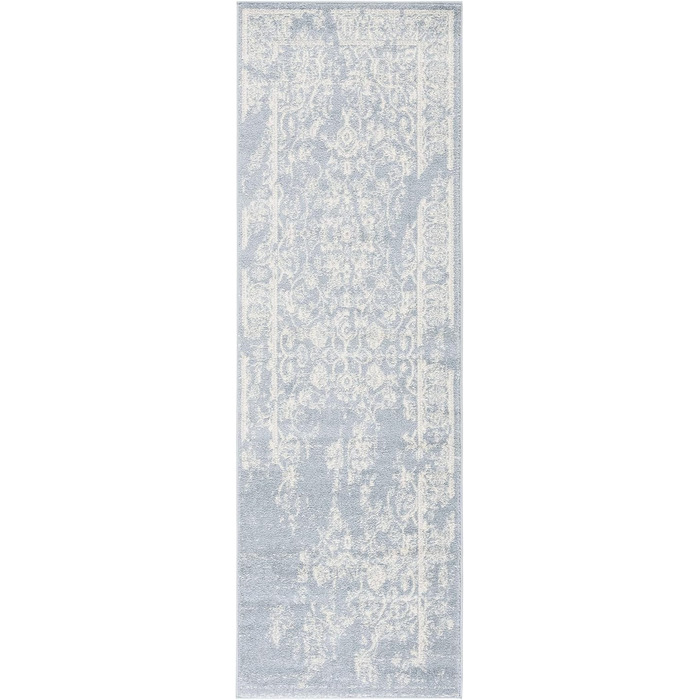 Килим SAFAVIEH Distressed для вітальні, їдальні, спальні - колекція Adirondack, короткий ворс, 122 x 183 см (Шифер та Слонова кістка, 76 x 244 см (Драпіровка))