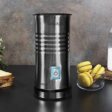 Електричний спінювач молока Cecotec Power Moca Spume 4000: молоко та шоколад, холодний спін, підігрів, для миття в посудомийній машині, 400 мл, 650 Вт
