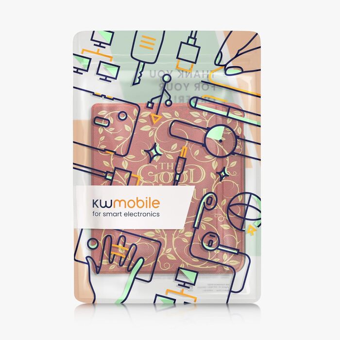 Чохол-книжка kwmobile для Kobo Libra Colour/Tolino Vision Color - жовто-оранжево-червоний