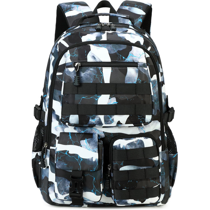 Шкільний рюкзак для хлопчика-підлітка Lmwzh, чорний. Водонепроникний, міцний, великий. Ідеальний для школи.