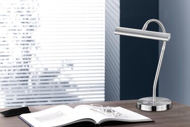 LED настільна лампа Trio Leuchten Curtis, металевий корпус, матове латунь, 4 Вт, сенсорне керування, гнучка шийка