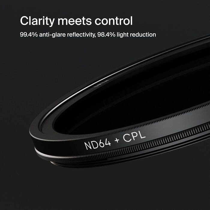 Фільтр поляризаційний CPL + ND64 Urth 62mm (Поляризаційний + Графільтр)