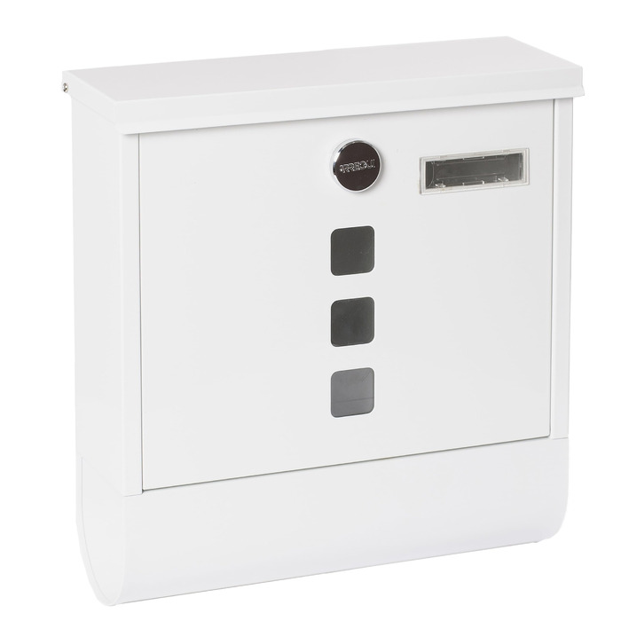 Поштовий ящик ARREGUI Chance E7005 сталевий з газетницею, сірий антрацит (DIN A4) | Настінний поштовий ящик з вікном та табличкою для імені