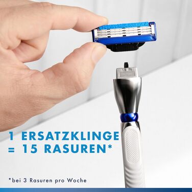 Смінні леза для чоловічих бритв Gillette Mach 3, 20 шт, сині