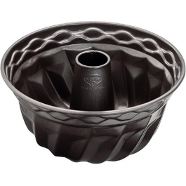 Dr. Oetker Gugelhupf Ø 22 cm, round baking tin from the Back-Edition series made of steel, Bundt tin with non-stick coating (color: brown), quantity: 1 piece