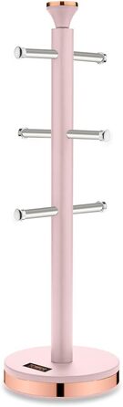 Tower T826132PNK Cavaletto Beaker Stand with Stainless Steel Stopper, Soft Base, Marshmallow Pink and Roségold
