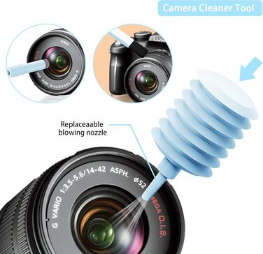 Набір для чищення 20-в-1 для AirPods, ноутбуків, телефонів, клавіатур – Професійний набір для очищення екранів з мікрофіброю, щітками, USB-відсмоктувачем Critin-20-in-1 blue