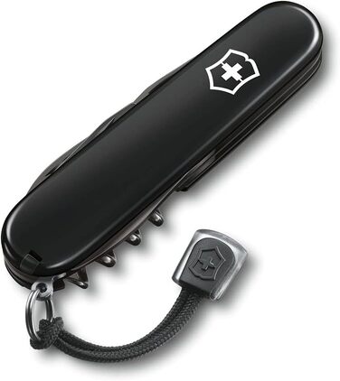 Мультитул Victorinox Spartan Onyx Black: Швейцарський ніж з 13 функціями, клинок, коркшик, відкривачка для консервів