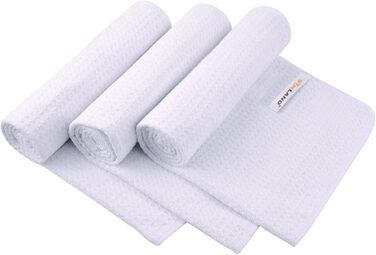 Рушник мікрофібри Sunland: спортивний, для подорожей, 40x80 см, ультрам'який, швидковисихаючий (білий)