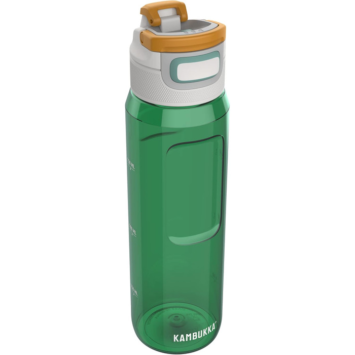 Kambukka Water Bottle - ELTON Model - 500/750/ - Water Bottle - dirt and odor resistant - shockproof - dishwasher safe - easy to clean - Milliliter markings (Olive Green 2.0, 1000 ml)