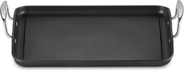 Гриль-плита Le Creuset 35x25 см з антипригарним покриттям, алюмінієва, для всіх типів плит, індукція, антрацит/срібло