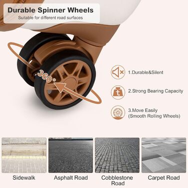 Чохол-валіза KONO, валіза-чемодан, ручна валіза 75x48x29 см, ABS пластик, з TSA замком, білий