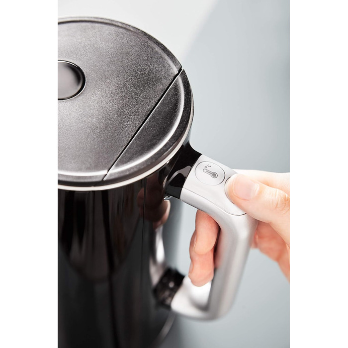 Krups Smart'n Light Kettle, 5 Temperatures, 1.7 Liter Capacity, Stainless Steel Interior, Double-Walled, Black, BW801810