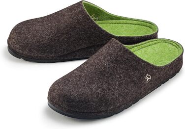 Чоловічі фетрові домашні тапочки ESTRO - теплі зимові тапочки з гумовою підошвою, розмір 41 EU, коричневого кольору