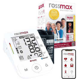 Тонометр ROSSMAX X5 BT з Bluetooth – вимірювання на плечі, автоматичний, клінічно перевірений. Виявлення AFib та PC, LCD-дисплей.