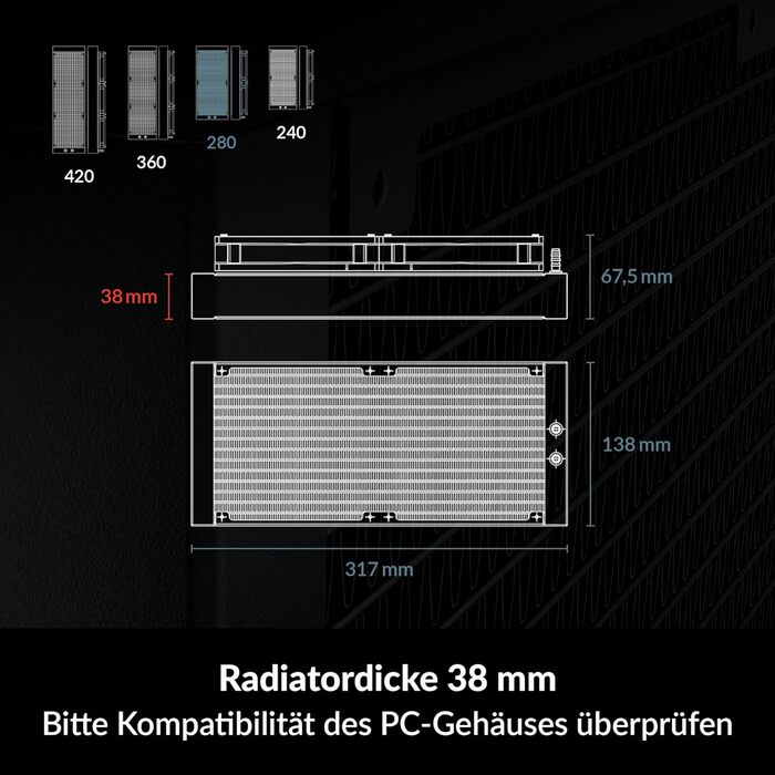 Система водяного охолодження ARCTIC Liquid Freezer III 280 A-RGB для ПК, Intel & AMD, білий колір