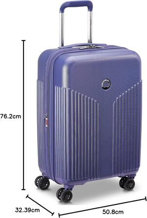 Чемодан DELSEY PARIS Comete 3.0, 20 дюймів, лавандовий, жорсткий, розширюваний, з колесами