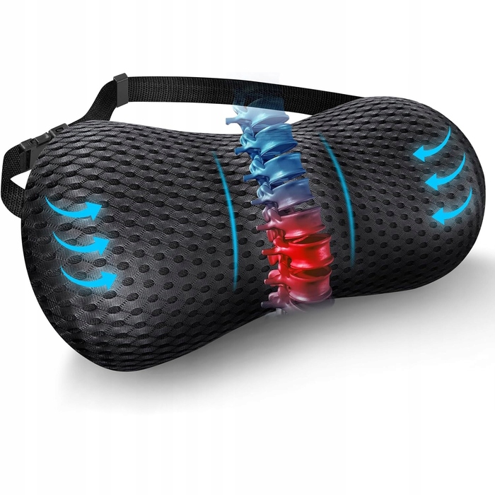 Ортопедична подушка під поперек з ефектом пам'яті (Memory Foam) для авто та крісла