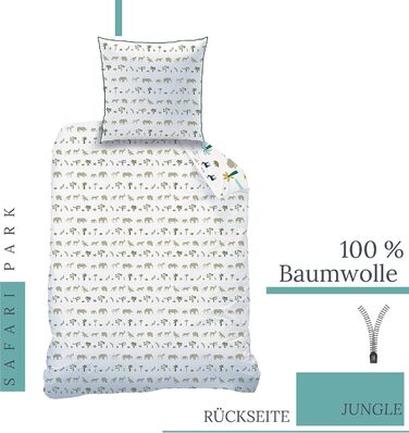 Комплект постільної білизни для дитячого ліжка 135x200, з принтом тварин, Сафарі, Зоо, для хлопчиків та дівчаток, 100% бавовна, наволочка 80x80 + простирадло 135x200 см
