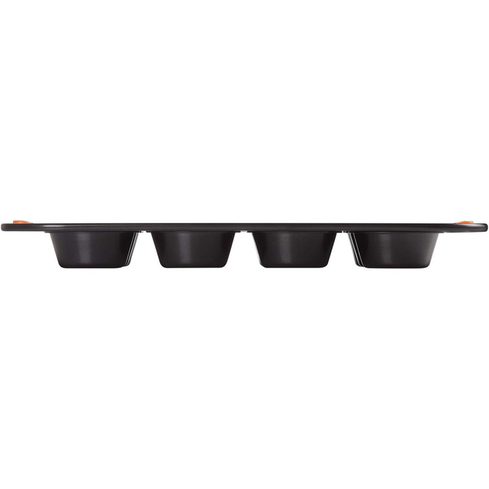 Le Creuset Non-Stick Muffin Tin, For 12 Pieces (Ø 7 cm), Sourdough Safe, Made of Carbon Steel, Anthracite/Orange, 94100140000000