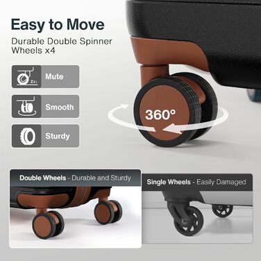 Чемодан VIPbox з жорстким корпусом 75 см (3 роки VIP-сервісу) Розширюваний, легкий, з полікарбонату, велика місткість, з 4 колесами та TSA-замком, преміум-якість, чорний XL