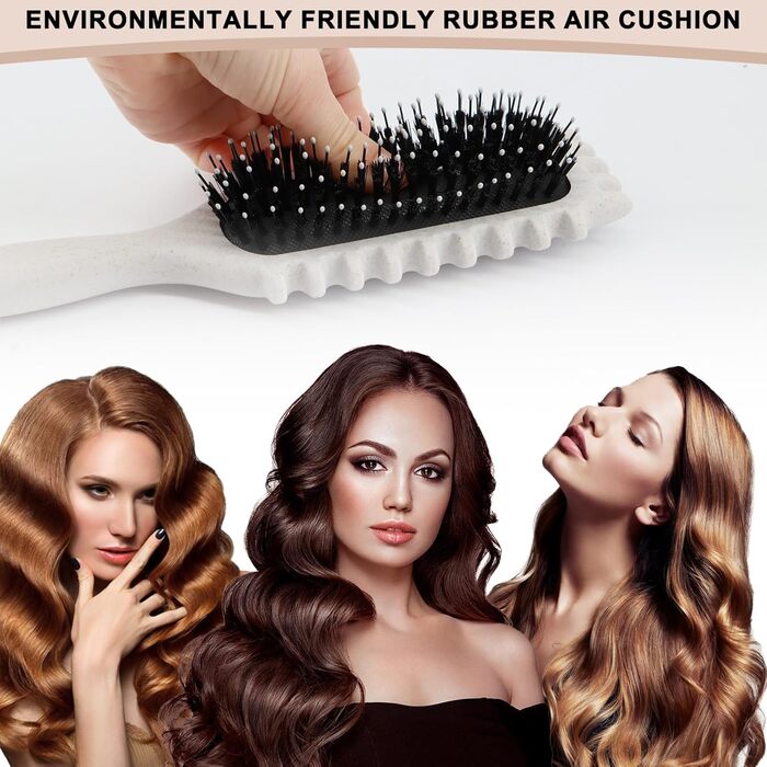 Щітка для кучерявого волосся Lockenbürste: формування локонів та об'ємне укладання (світло-бежева)