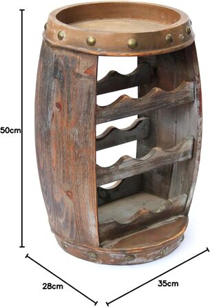 DanDiBo Wine Rack Wood Small Barrel Wine Barrel 1555 Bottle Holder Bottle Shelf 50 cm Shelf Barrel Wood Barrel