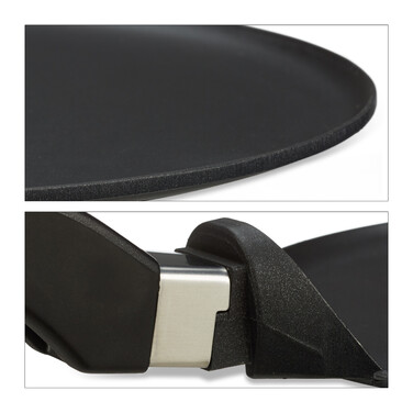 Relaxdays Crepe Pan, Aluminum Casting, Black, 25 cm